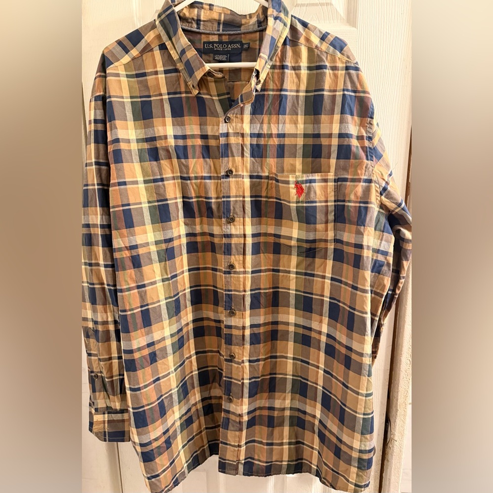 Polo Plaid Button-Down men’s Shirt size 2XL